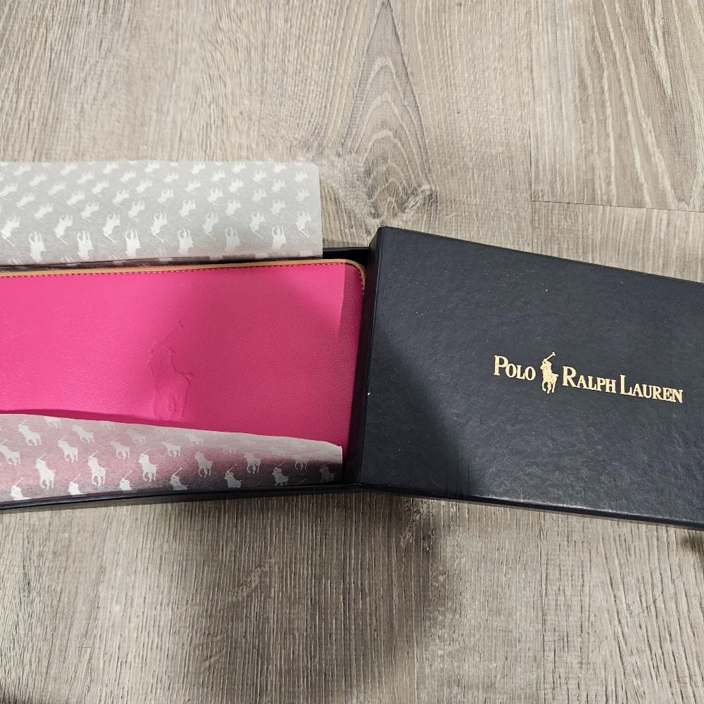 Ralph Lauren Zipped Leather Wallet (New)
